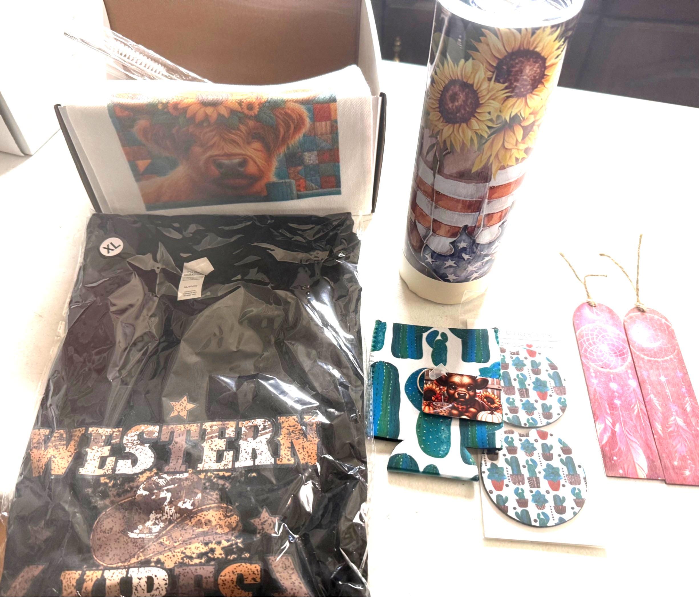 Western Theme Gift Box: Tumbler, Shirt, Keychain & More