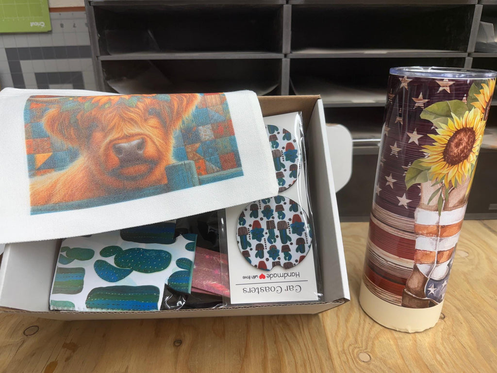 Western Theme Gift Box: Tumbler, Shirt, Keychain & More